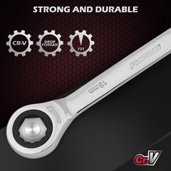 Ratchet Wrench Set Metric Standard: 24-Piece Combination Ratcheting Wrenches …