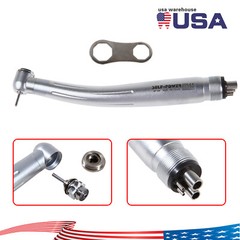 10pcs Dental High Speed Handpiece Standard Push Button Single Way Spary 4 Holes