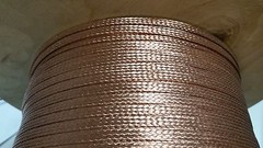 1000 Ft’ Flat Braided BARE PURE Copper Wire 1/4″ Wide Ground Strap USA