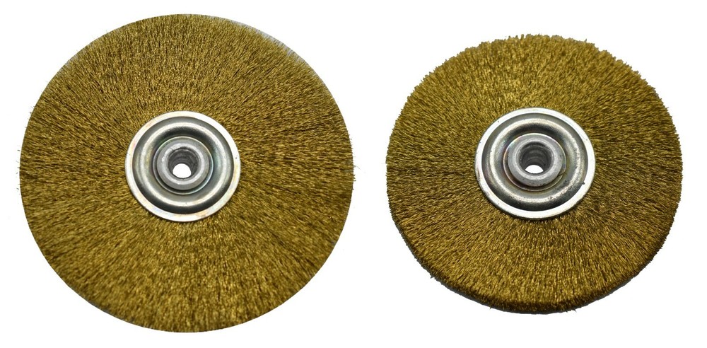 2.5″ or 3″ Brass-Nickel lathe circular Wire Brushes. Pick a size! -Free Shipping