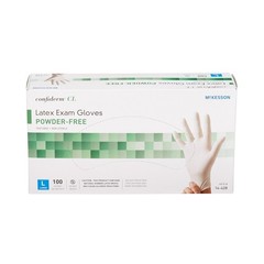 McKesson Confiderm Latex Exam Glove Standard Cuff Length LARGE 100 per Box