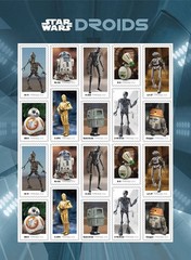 United States Postal Service Star Wars Droids Sheet Of 20 First-Class Mail