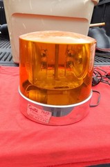 GROTE 8″ Amber Beacon Twin Light Rotating Lamp #7622 Tested Working CAR PLUG IN
