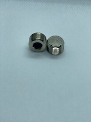 2x 3/8 NPT Male Brass Nickel Hex Head Socket Pipe Plugs Pipe Fitting End Cup