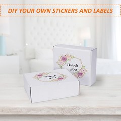 12x10x4 inches Shipping Boxes Set of 15, White Corrugated Cardboard Box for M…