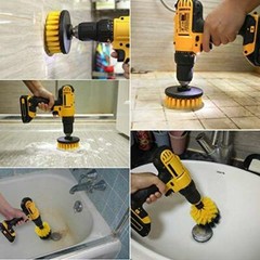 3PCS Drill Brush Power Scrubber Drill Attachments For Carpet Tile Grout Cleaning