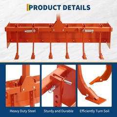 55 Inch Heavy Duty Box Blade for Tractor 6 Adjustable Shanks CAT 0-1 Compatible