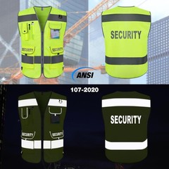 Security Vest for Security Guard 9 Pockets High Visibility Reflective Safety …