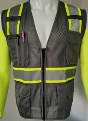 FX Two Tone High Visibility Reflective Gray Safety Vest