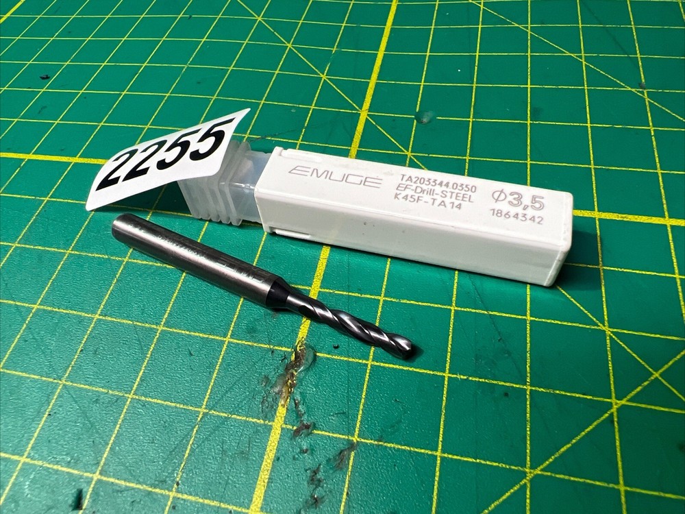 EMUGE SOLID CARBIDE TWIST DRILL BIT 3.5MM DIA