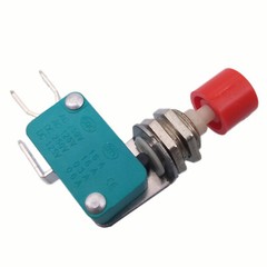 US Stock 2pcs SPDT NO NC Momentary Red Cap Push Button Micro Switch DS438