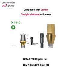 Titanium Straight Abutment Ti Cemented Abutment Compatible Osstem Hiossen TS M/R