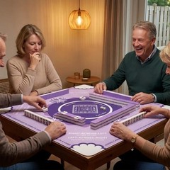 Mahjong Mat for Table with Carrying Bag，31.5 * 31.5in Non-Slip Noise Redu