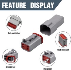 228PCS Deutsch DT Connector Kit 2-12 Pin Automotive Electrical Set 14-18AWG