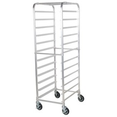 20″W x 26″L x 69″H Aluminun 12 Pan End Load Bun Pan Bakery Rack With Casters