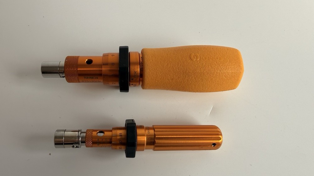 Lot of 2 -Tohnichi RTD120CN + Tohnichi 1.5 RTD Adjustable Torque Screwdrivers