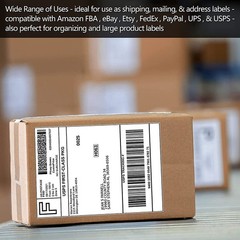 50 Shipping Address Labels Blank 8.5″x5.5″ Half Sheet Self Adhesive 2 Per Sheet