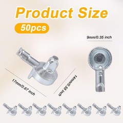 50pcs Shelf Pegs Compatible with IKEA Billy Bookcase (Part 131372), Silver