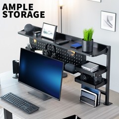 VIVO Black Steel Clamp-on 46″ Multi-Purpose Pegboard Organizer