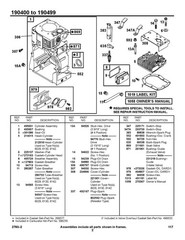 8HP GASOLINE ENGINE SERVICE PARTS MANUAL FITS B & S 190400-190499