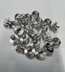Knurled Thumb Nut Aluminum 1/4-20 Thread 3/8 length – 10 Pieces 7216A