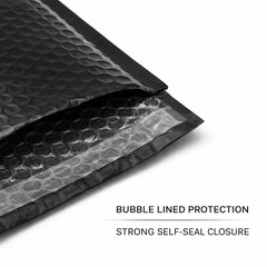1000 Bulk Black Poly Bubble Mailers #000 4×8 Water Resistant Padded Envelopes