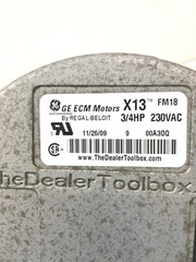 GE X13 ECM Motors FM18 230VAC 3/4HP CCW LE rotation Module Only used #Z599