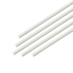5pcs FRP Fiberglass Round Rod 3mm Dia 500mm L White Engineering Round Bars