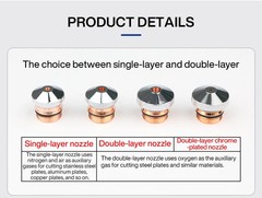 DNE Laser Cutting Nozzle D15H15 1.0-5.0mm For DNE Laser Cutting Machine Cut Head