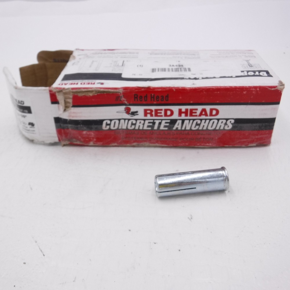 Box of 50 Red Head RM-12 Multiset II Drop-In 1/2″-13 x 2″ Concrete Anchors
