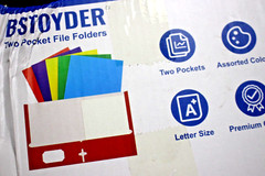 120 PACK BSTOYDER TWO POCKET FILE FOLDER ASSORTED COLORS