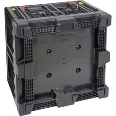 Plastic Folding Bulk Shipping Container 2000 lb. Capacity 48 x 44-1/2 x 34