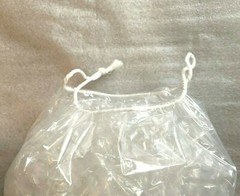 250 Commercial CRYSTAL 20 LB LBS Plastic Ice Bags With Drawstring High Quality