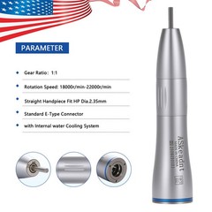 ASK Dental Internal Spray Low Speed Handpiece Straight Nosecone Fit E-Type Motor