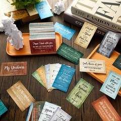 Estune 240 Pcs Bible Verse Cards 1.97 x 3.54 inches, blue, green, red, brown