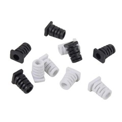 10pc 5.0mm Black Cable Gland Connector Rubber Strain Relief Cord Boot Protector