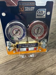 YELLOW JACKET Series 41 Test/Charging Manifold Gauge A2L R-32 R-454B R-410A