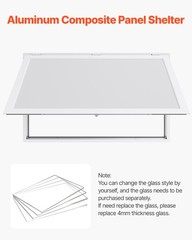 VEVOR 60x36in Concession Stand Serving Window Food Truck Service Awning Aluminum