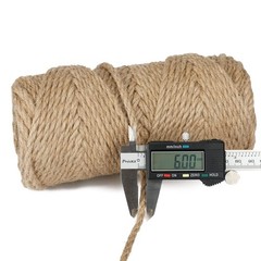 jijAcraft Natural Jute Twine – 164 Feet, 1/4 Inch (6mm) Garden Twine for Clim…
