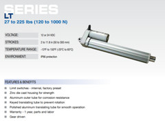 Duff Norton LT225-2-300P linear actuator 300mm/11.8″ stroke, 24vdc used