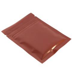 100/200/500 Glossy Brown Mylar Foil Smell Proof Resealable Zip Seal Lock Bags