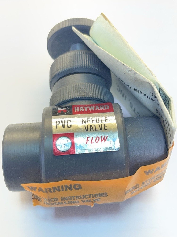 HAYWARD NV10050T 1/2″ PVC Needle Valve, NEW OLD STOCK (26MY122)