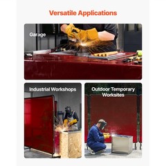 Uimoso 2PCS Welding Screen 6 x 8FT Flame-Resistant Vinyl Curtain