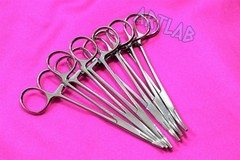 6 PC MOSQUITO HEMOSTAT FORCEPS 5.5″ CURVED STAINLESS STEEL SURGICAL MEDICAL