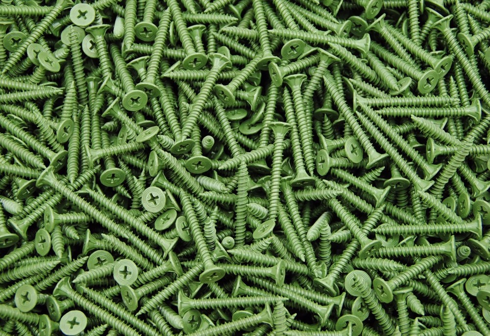(500) Phillips Wafer Head 8 x 1-5/8 Coated Cement Fiber Backer Board Screw Hi-Lo