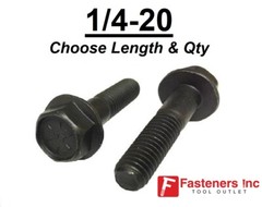 1/4-20 Grade 8 Flange Frame Bolt Black Phosphate & Oil (All Sizes & Qty’s) 1/4″