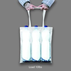 TOPDesign 24-Pack Economical 16″x15″ White Cotton Tote Bag, Medium,