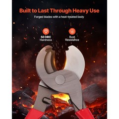 Uimoso High Leverage Cable Cutter 235 mm for Aluminum and Copper Wires