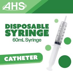 60mL Catheter Tip Syringe, Sterile, Individually Wrapped, 25 Pack