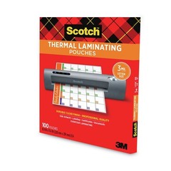 Scotch TP3854100 9″ x 11.5″ 3 mil Laminating Pouches – Gloss Clear (100/PK) New